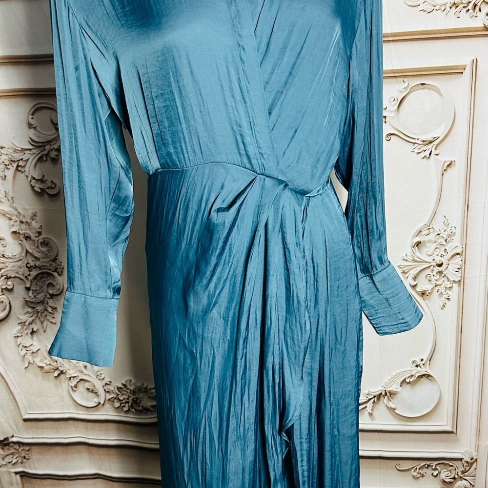Steve Madden Teal Long Sleeve Dress - Picture 4 of 7